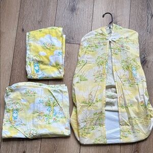 Vtg Hanging Diaper Stacker Holder Organizer & Fitted Crib Sheets Nursery Dundee